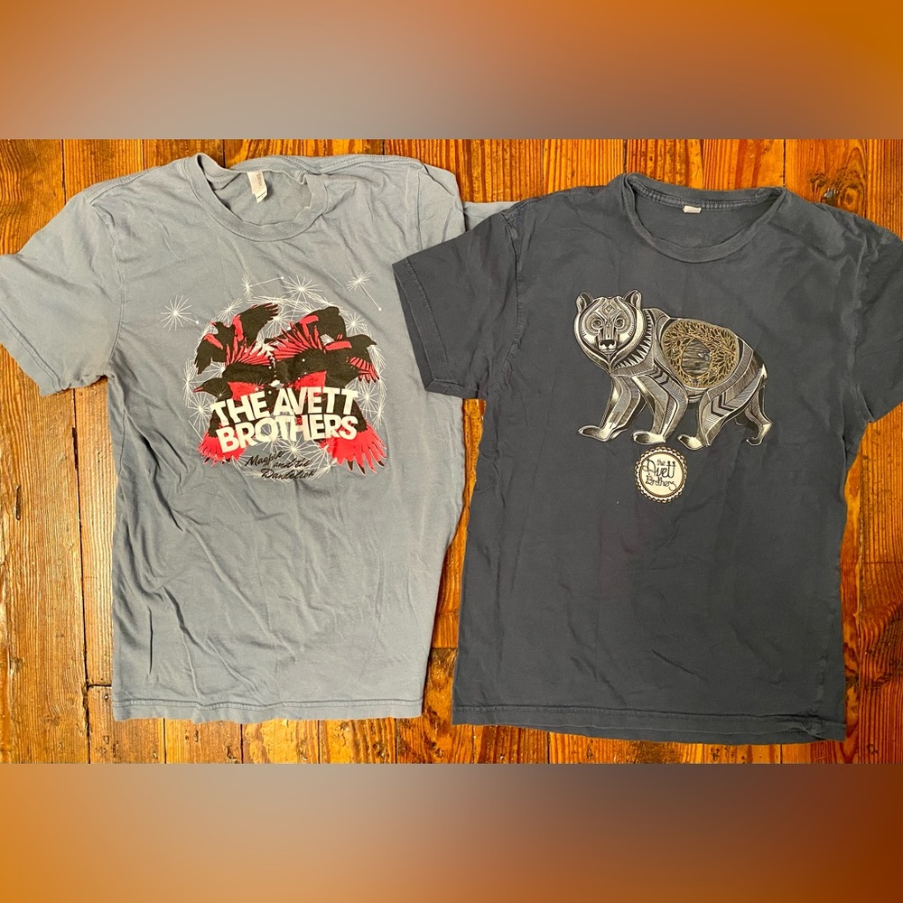 2 Avett Brothers Tour Tee Shirts
